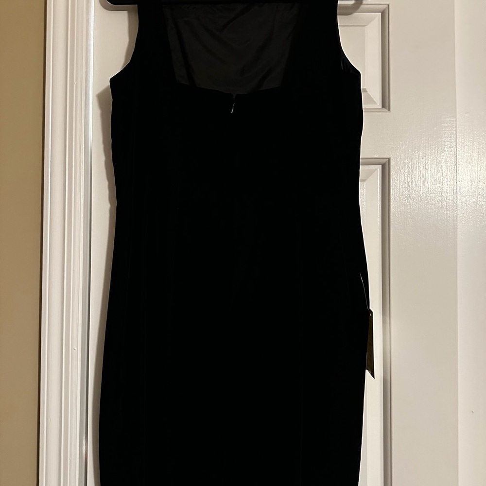 Ann Taylor Classic Black Velvet Cocktail Dress